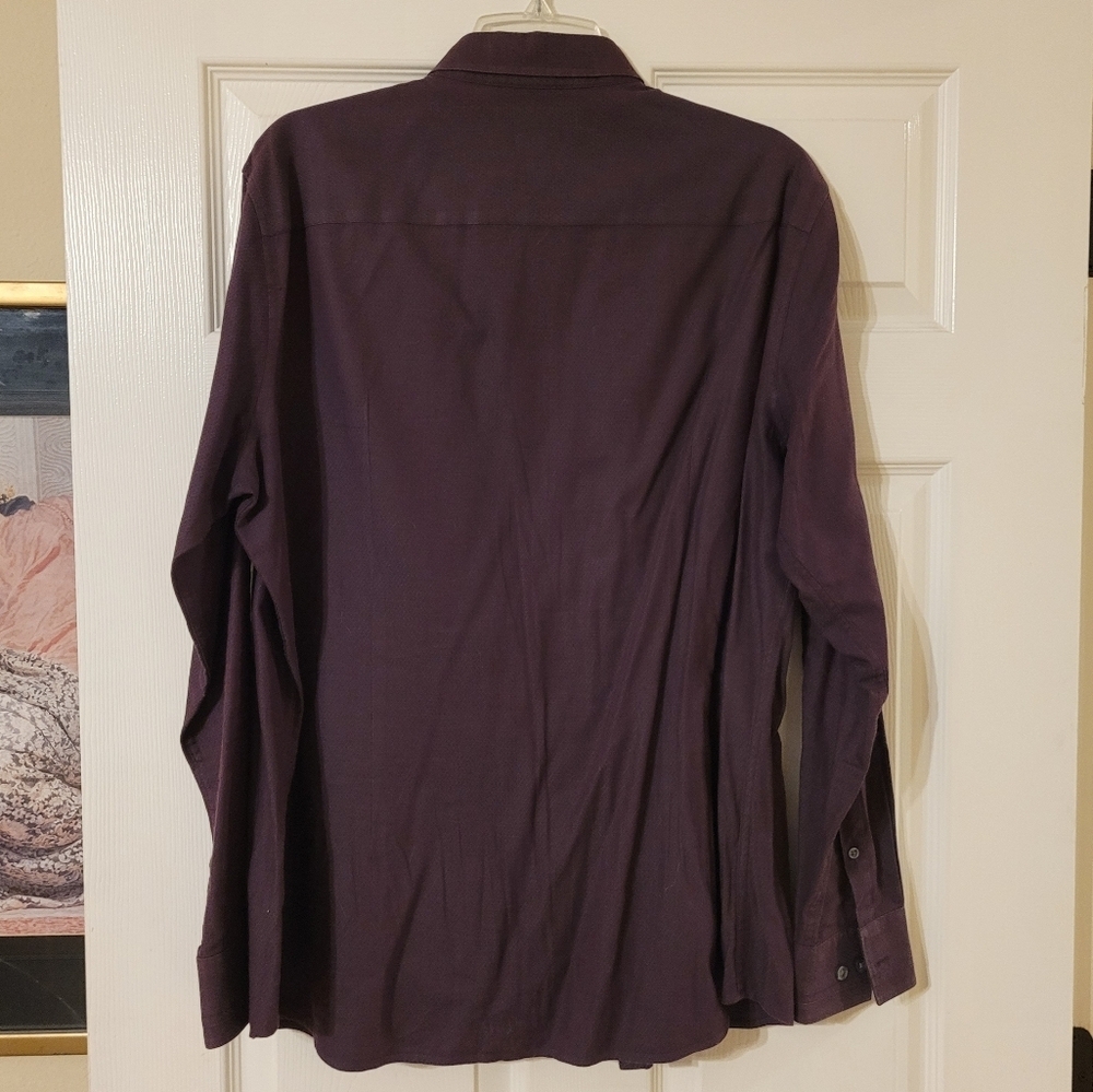 Men's Marc Anthony Slim Fit Button Front Long Sleeve Casual Dress Shirt Sz L - Picture 9 of 9
